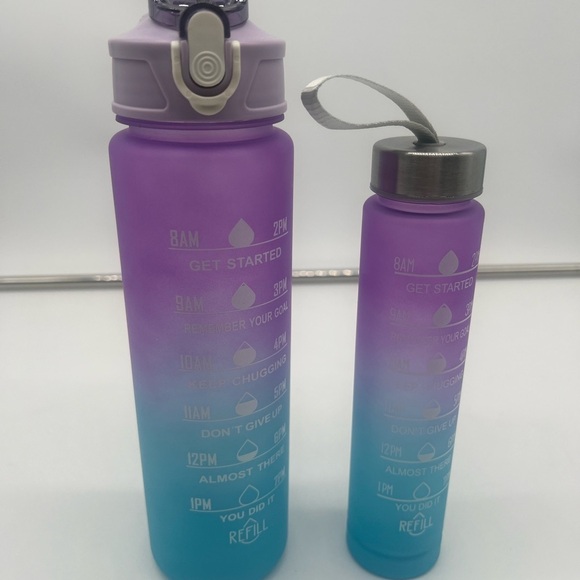 2 gradient set of water bottles , a set of 2 sizes, plastic water cups bottles - Picture 1 of 10